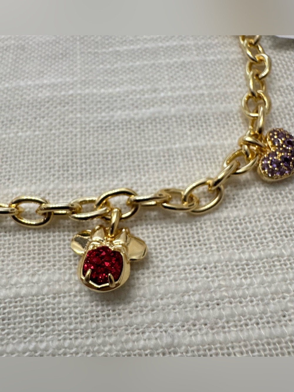 NEW ~ Kendra Scott x Disney Mickey & Minnie Mouse Charm Crystal Bracelet, NWT - Picture 8 of 14